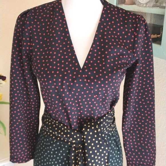 Zara Woman True Wrap Polka Dot Dress - Picture 3 of 11